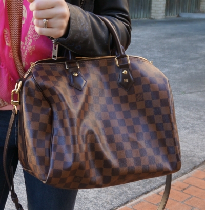 Louis Vuitton 2015 Pre-owned Damier Ebene Speedy Bandouliere 30 Handbag - Brown