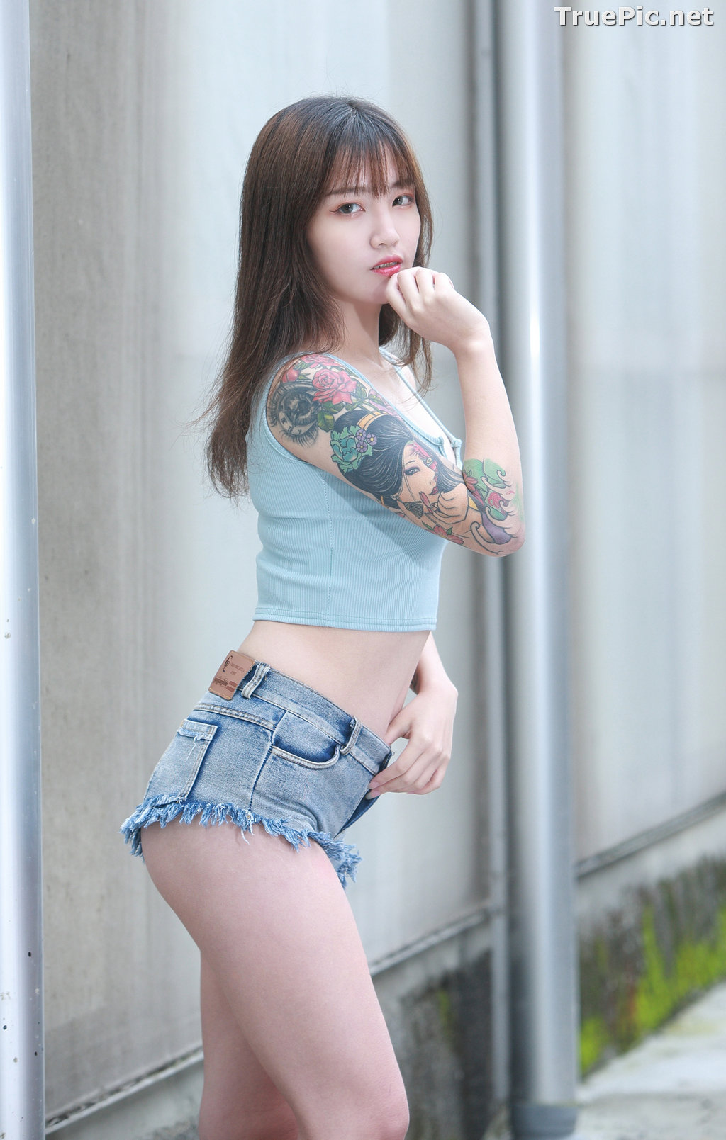 Image Taiwanese Lovely and Sexy Girl – 泱泱 - Low Top and Jeans Pants - TruePic.net - Picture-31