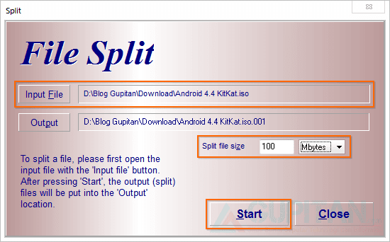 Input file text