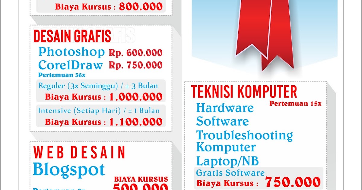BROSUR KURSUS KOMPUTER UPDATE SEPTEMBER 2020 LKP Prima