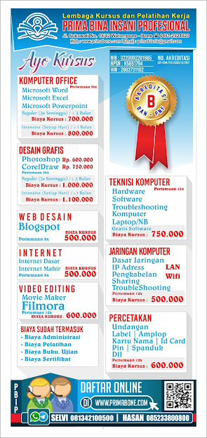 Brosur Kursus Bahasa Inggris Edisi 2019 Lkp Prima Bina Insani Profesional