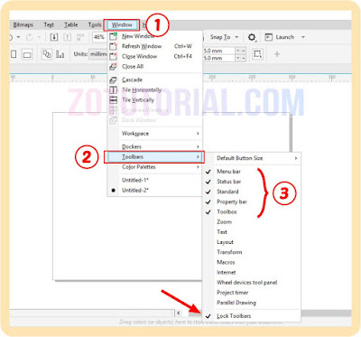 3 Cara Menampilkan Toolbar di Coreldraw Yang Hilang