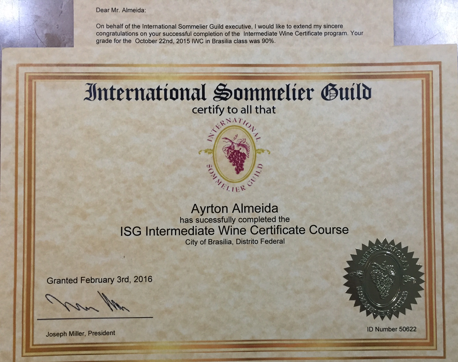 International Sommelier Guild Resultado Nível 1 (Meu Diploma!) Blog