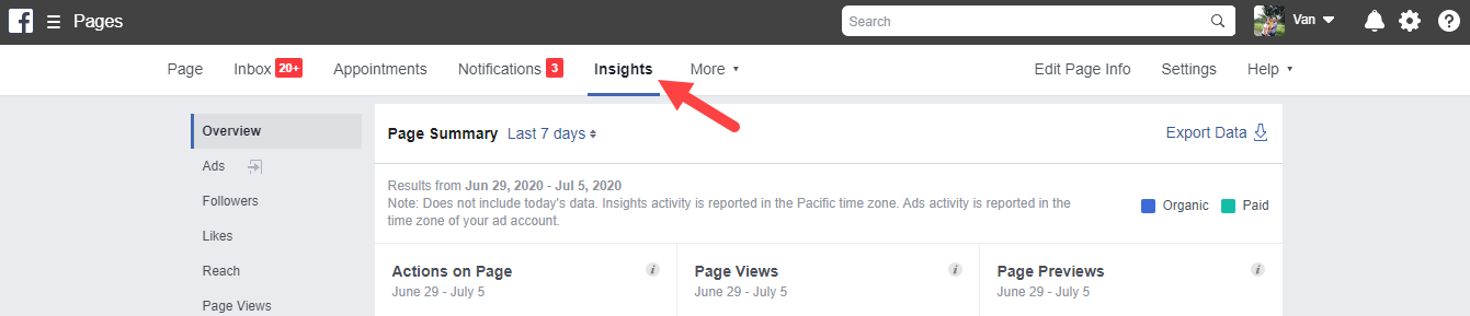 Facebook Page Insights