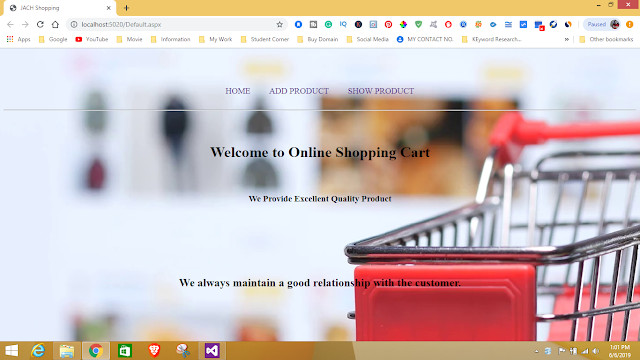 Shopping Cart Home Page