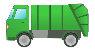 Drawing of a Garbage Truck