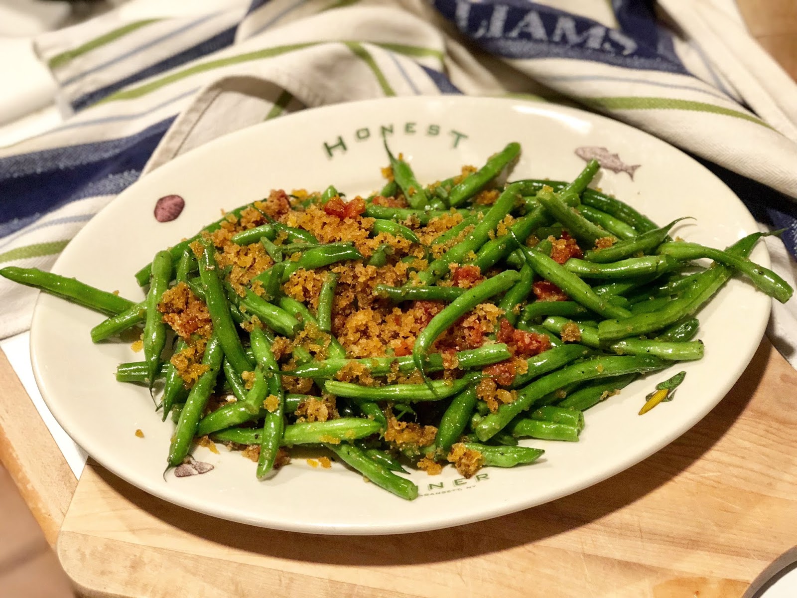 Delicious Green Beans with Sundried Tomato Panko Crumbs