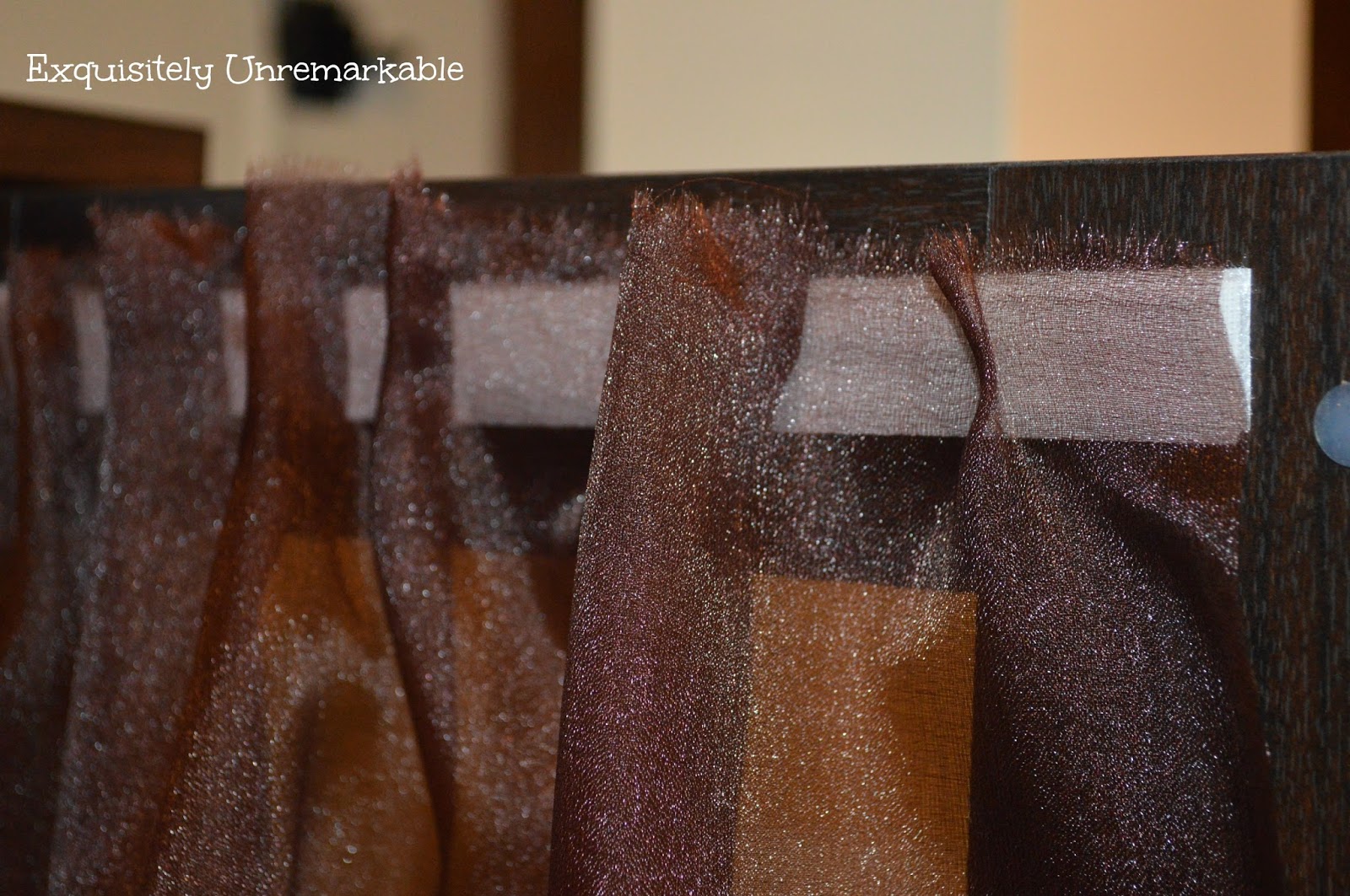 Easy DIY Adding Fabric To Glass Doors Exquisitely Unremarkable