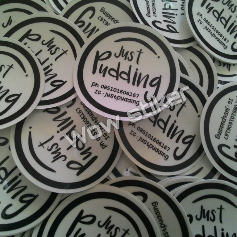 Wow Stiker Stiker Bulat Transparan Waterproof Isi 40 Pcs