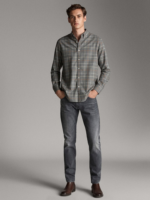 pantolon ceket kombinleri kareli gri