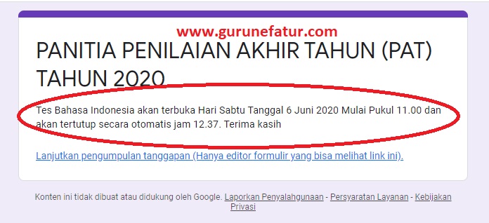 email notifikasi Cara Menambah Email Notifikasi Google Form