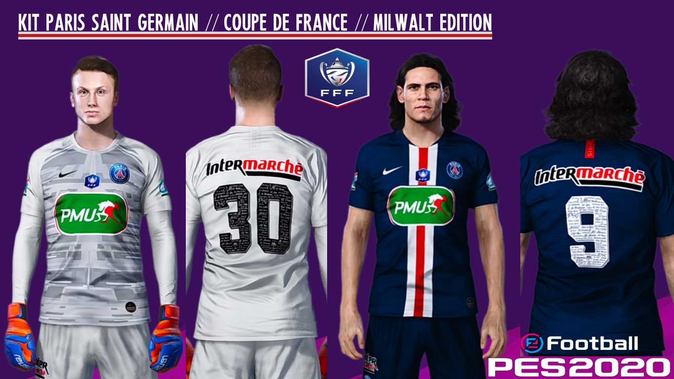 اطقم باريس سان جيرمان لكأس فرنسا بيس 2020 - PSG Kits Coupe de France For PES 2020 - PLAY FOR U