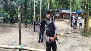 Polres Ambon dan PP. Lease Razia Judi Sabung Ayam 1 ayam judi