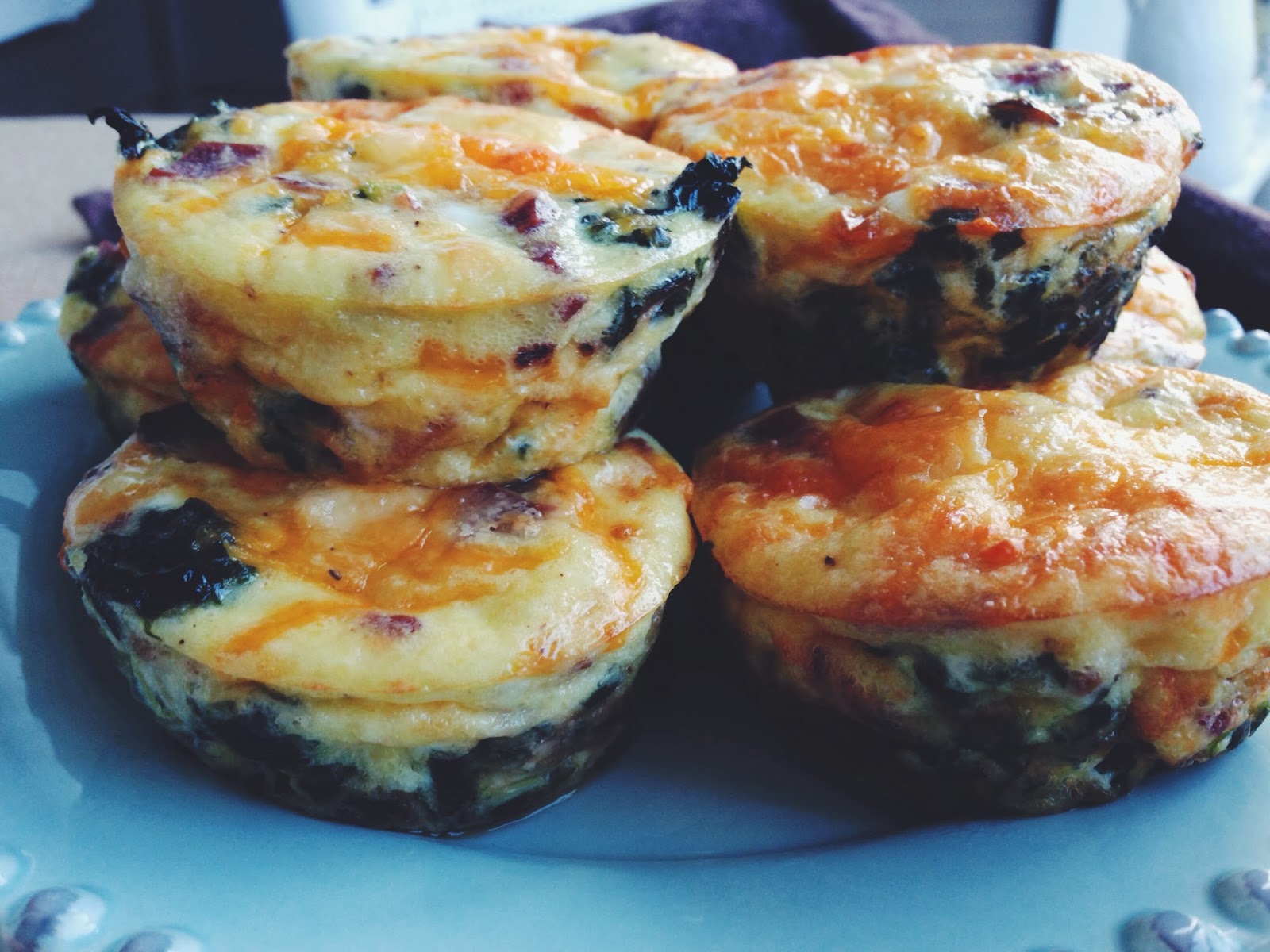 simply indecisive bacon, spinach, and mushroom egg muffins