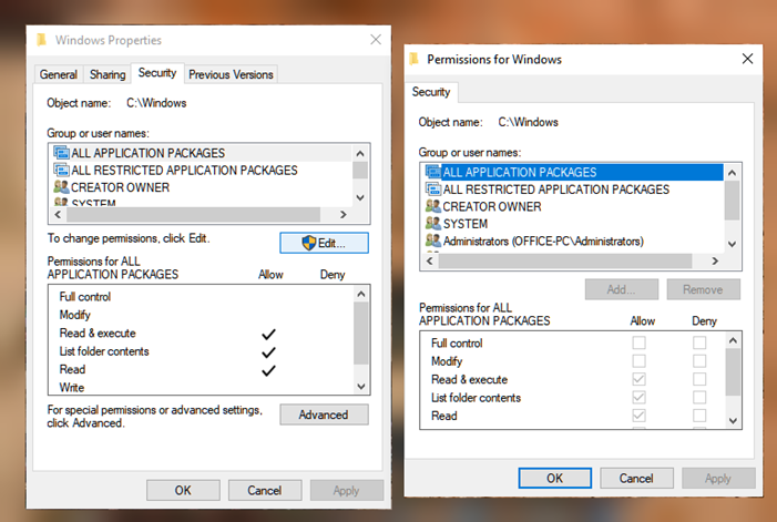 Как сбросить права доступа к файлам и папкам по умолчанию в Windows