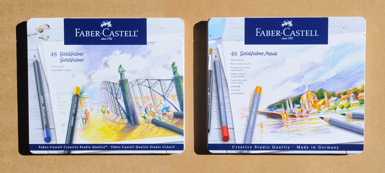 FaberCastell 48 Goldfaber Regular and Aqua Colored Pencils Review