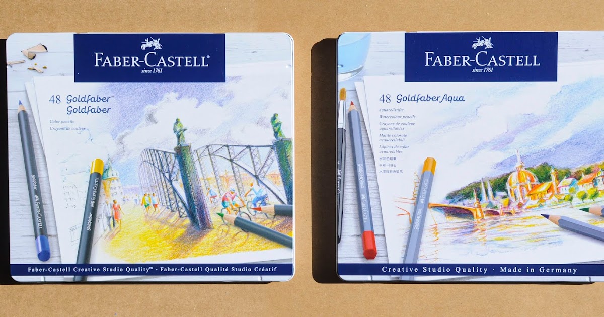 Faber Castell 48 Goldfaber Regular And Aqua Colored Pencils Review Jenny S Crayon Collection