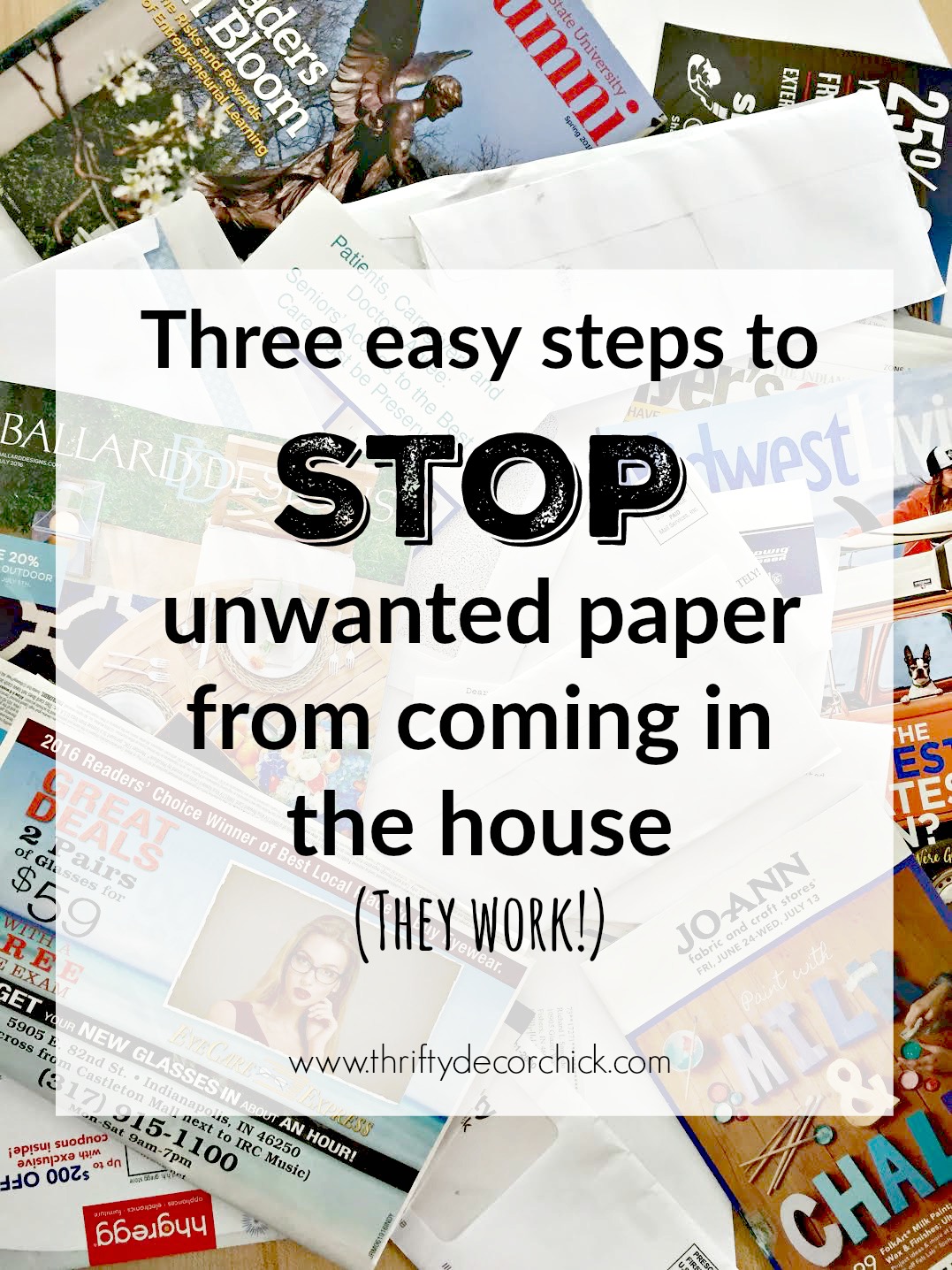 Tips for cutting down paper coming into the house
