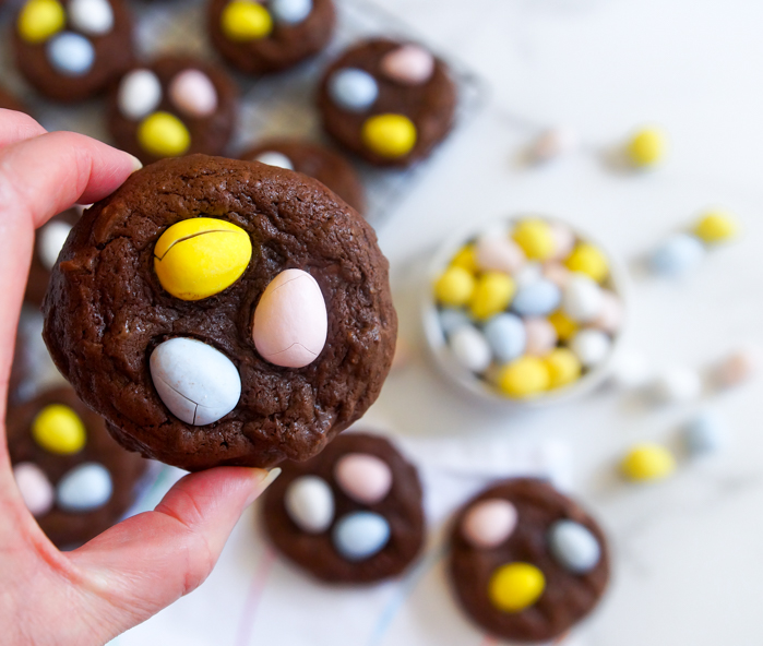 chocolate mini egg cookies