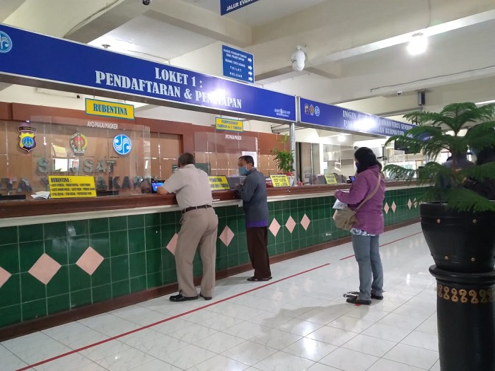 Pendemi Covid-19, Samsat Kota Yogyakarta Terapkan Prokes