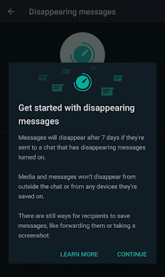 cara aktifkan fitur disappearing message whatsapp