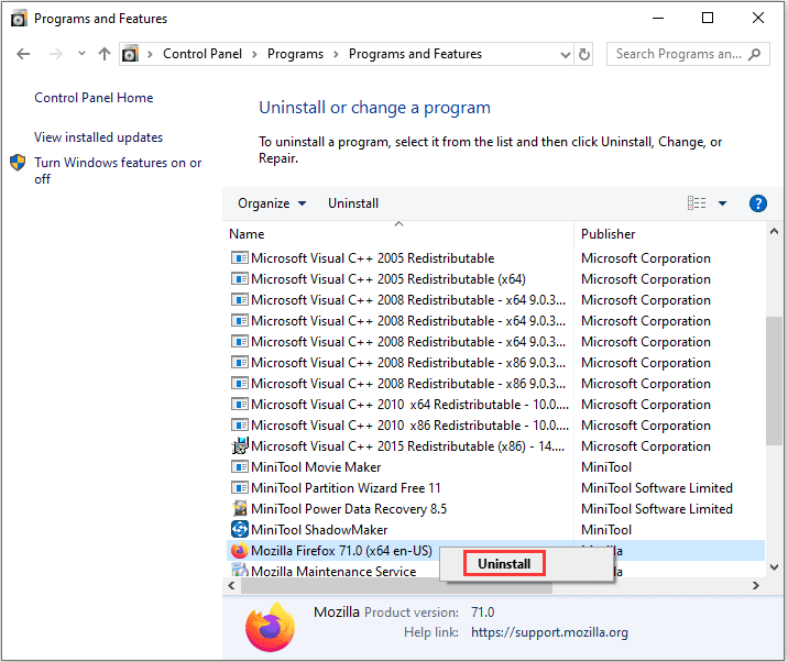 Windows 10 - Reinstall the Problematic Program