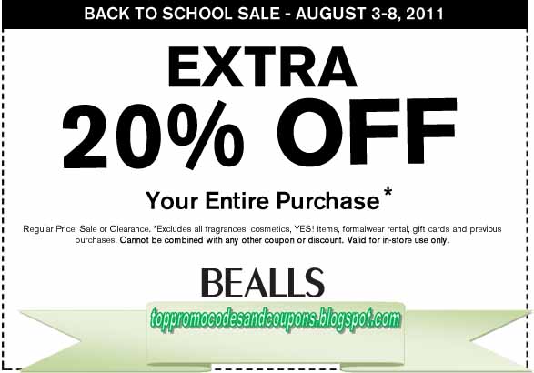 bealls outlet coupon