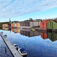 View of Bryggene i Trondheim