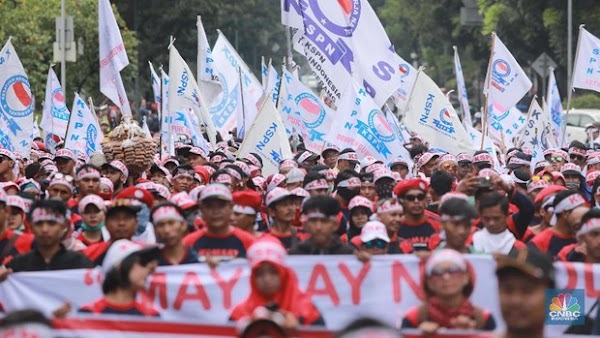 Demo Buruh 23 Maret Besar-besaran Tolak Omnibus Law