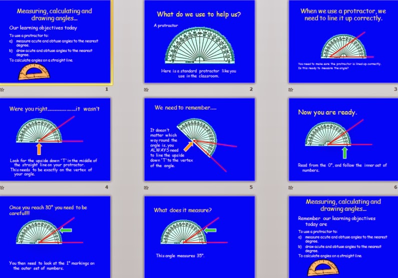 Warren Sparrow PowerPoint on how to use a protractor