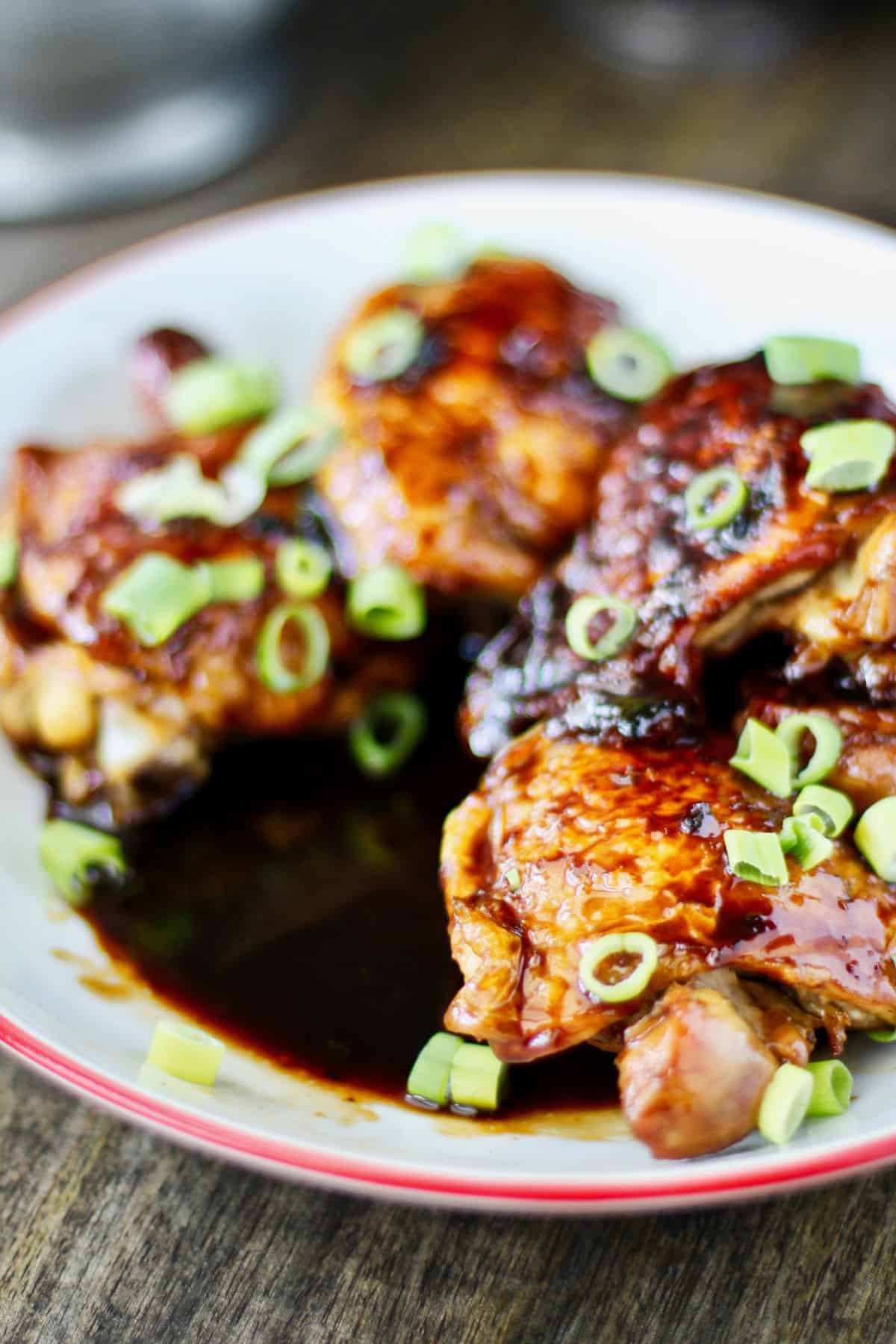 Garlic and Ginger Caramel Chicken Thighs Karen's Kitchen Stories