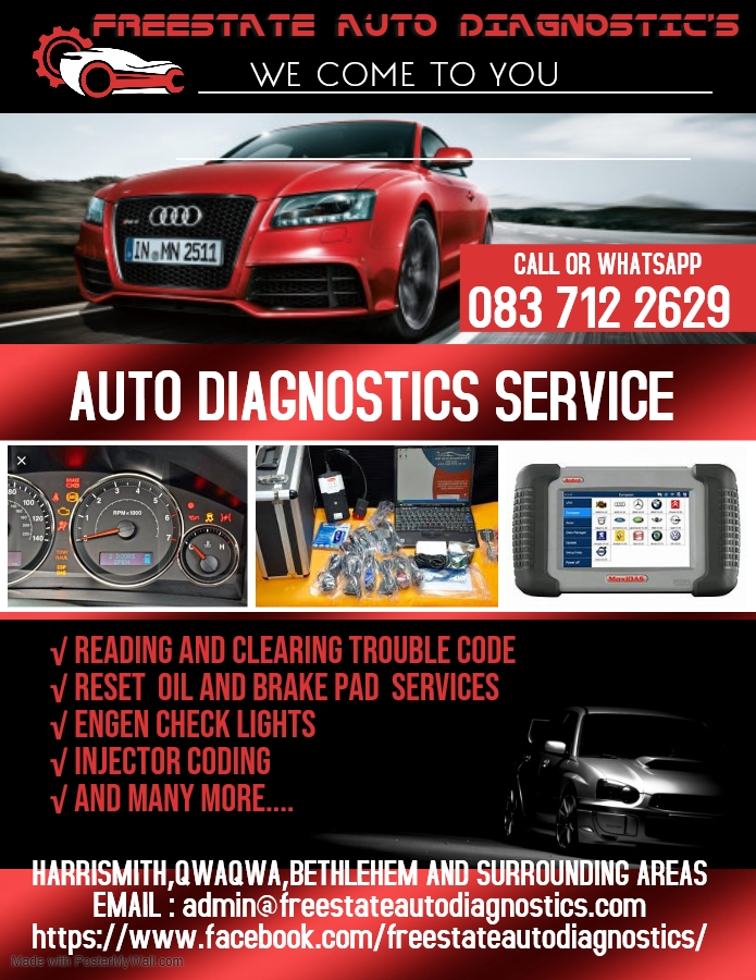 Freestate Auto Diagnostics Auto Diagnostics For only R350 All work