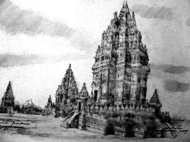 Gambar gambar sketsa candi borobudur mudah Terbaik - Sketsakini
