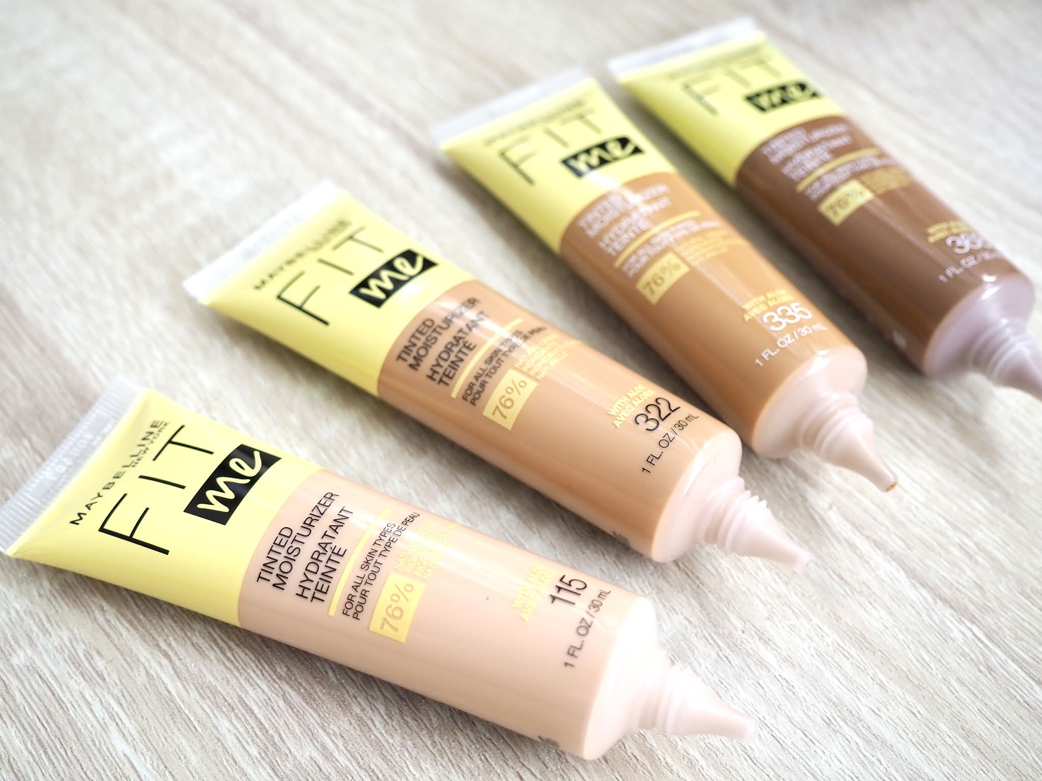 Aquaheart Maybelline Fit Me Tinted Moisturizer (4 Shades) Swatches and Review