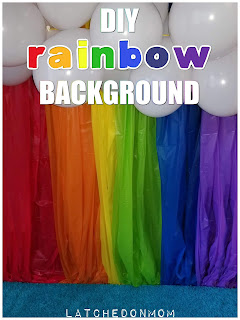DIY rainbow photo background