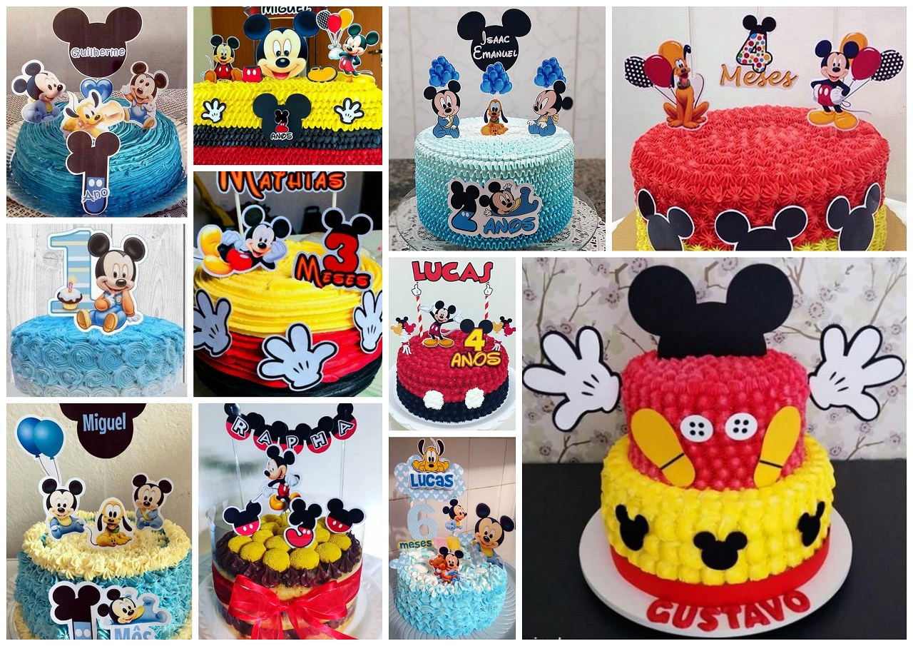 Mickey First Year Free Printable Cake Toppers. - Oh My Baby!