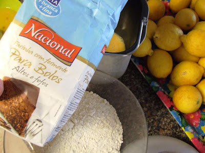 Ingredientes do bolo de limão