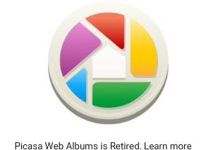 Logo de Picasa, indicant que ja no funciona el servei