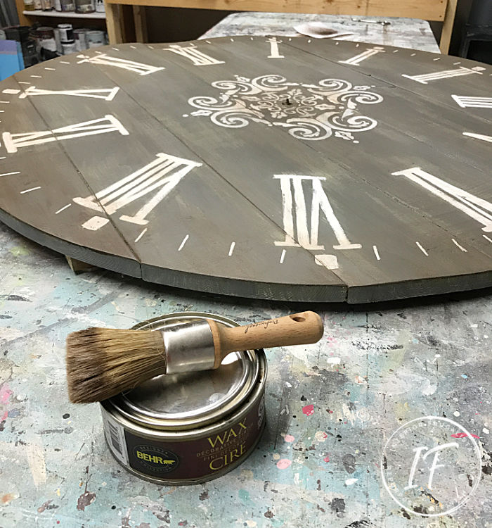 DIY Oversized Modern Farmhouse Wall Clock Interior Frugalista