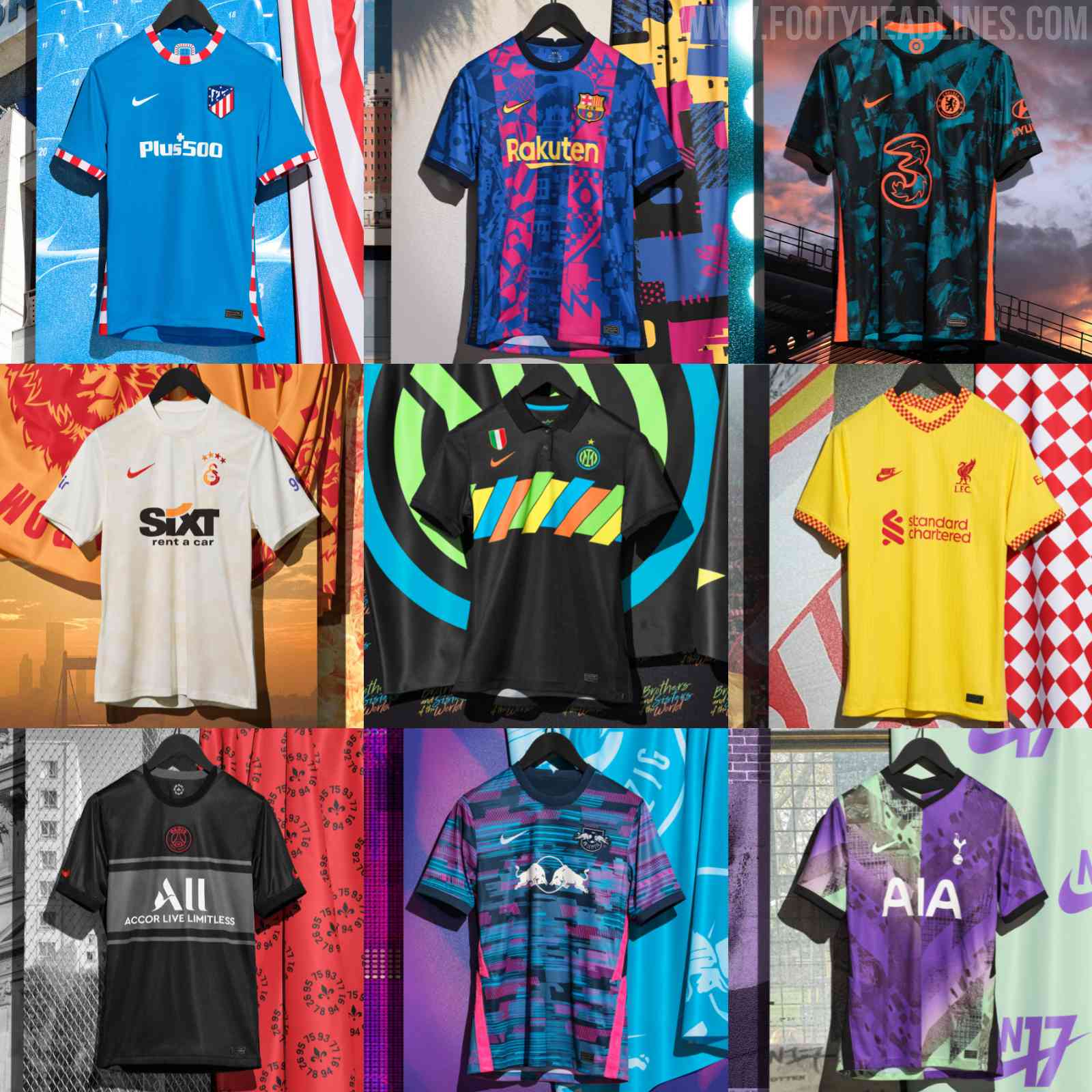 All Nike 21-22 Third Kits Released - PSG, Barcelona, Chelsea, Liverpool ...