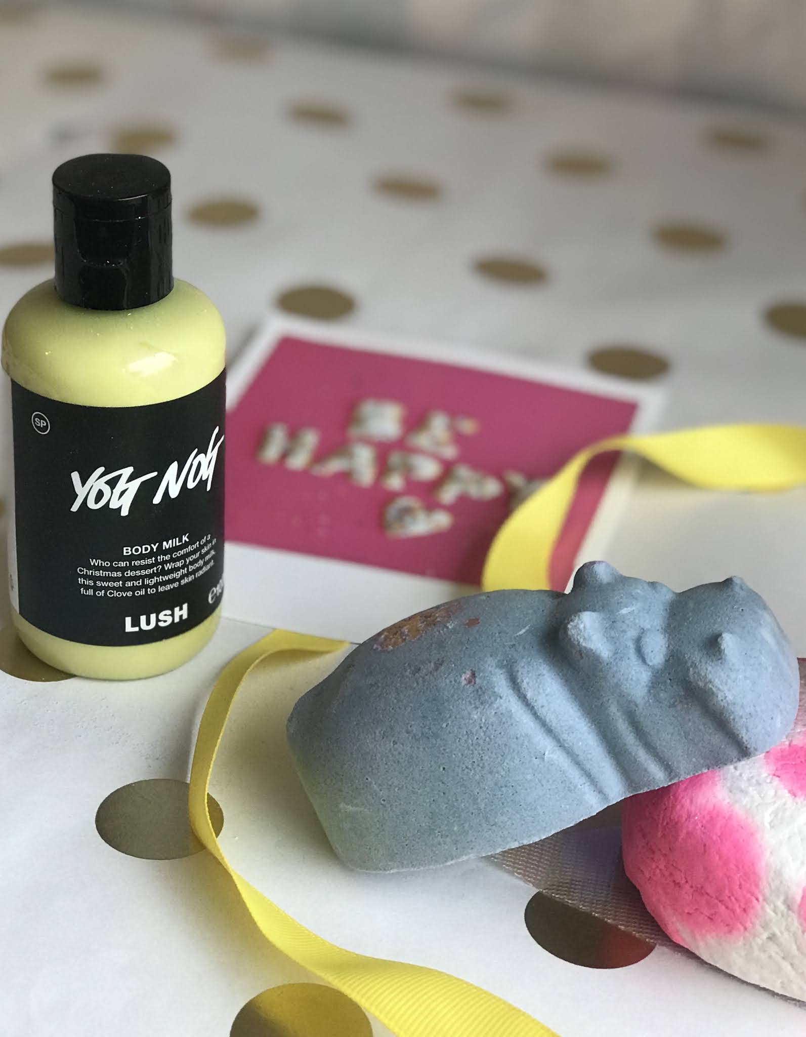 A close up of the you nog body milk