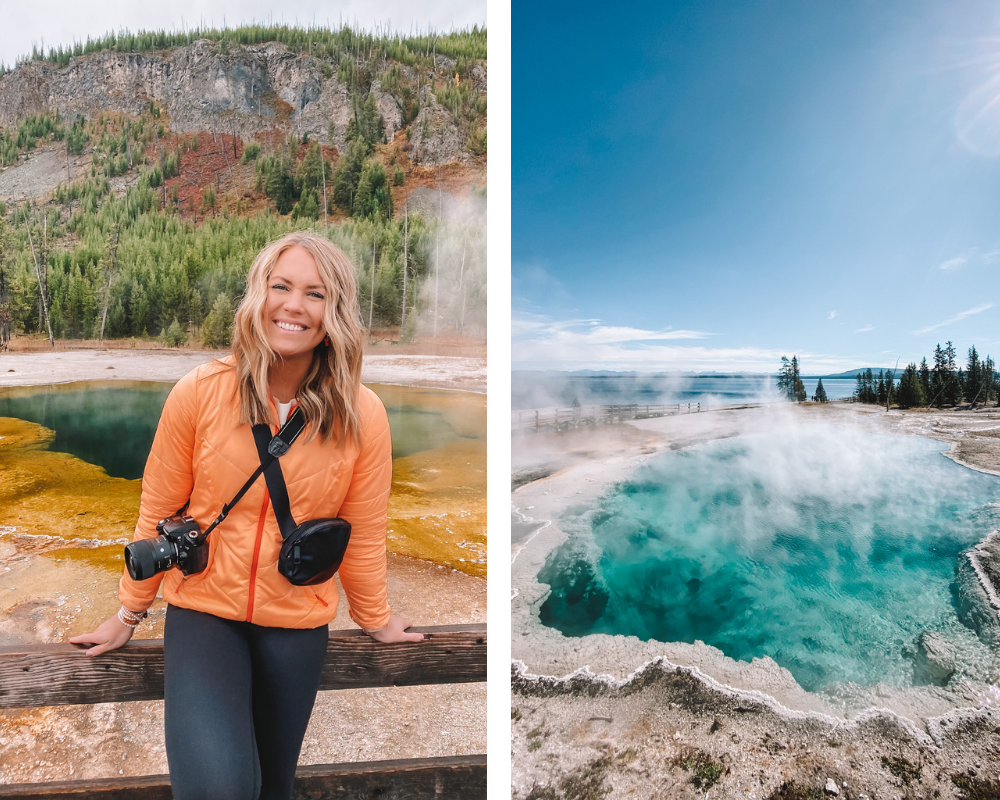 Amanda Martin of @amandasok visits the hot springs of Yellowstone