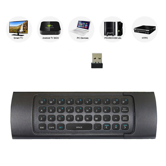 Telecomando con Mini Tastiera Air Mouse Wireless per Box Android