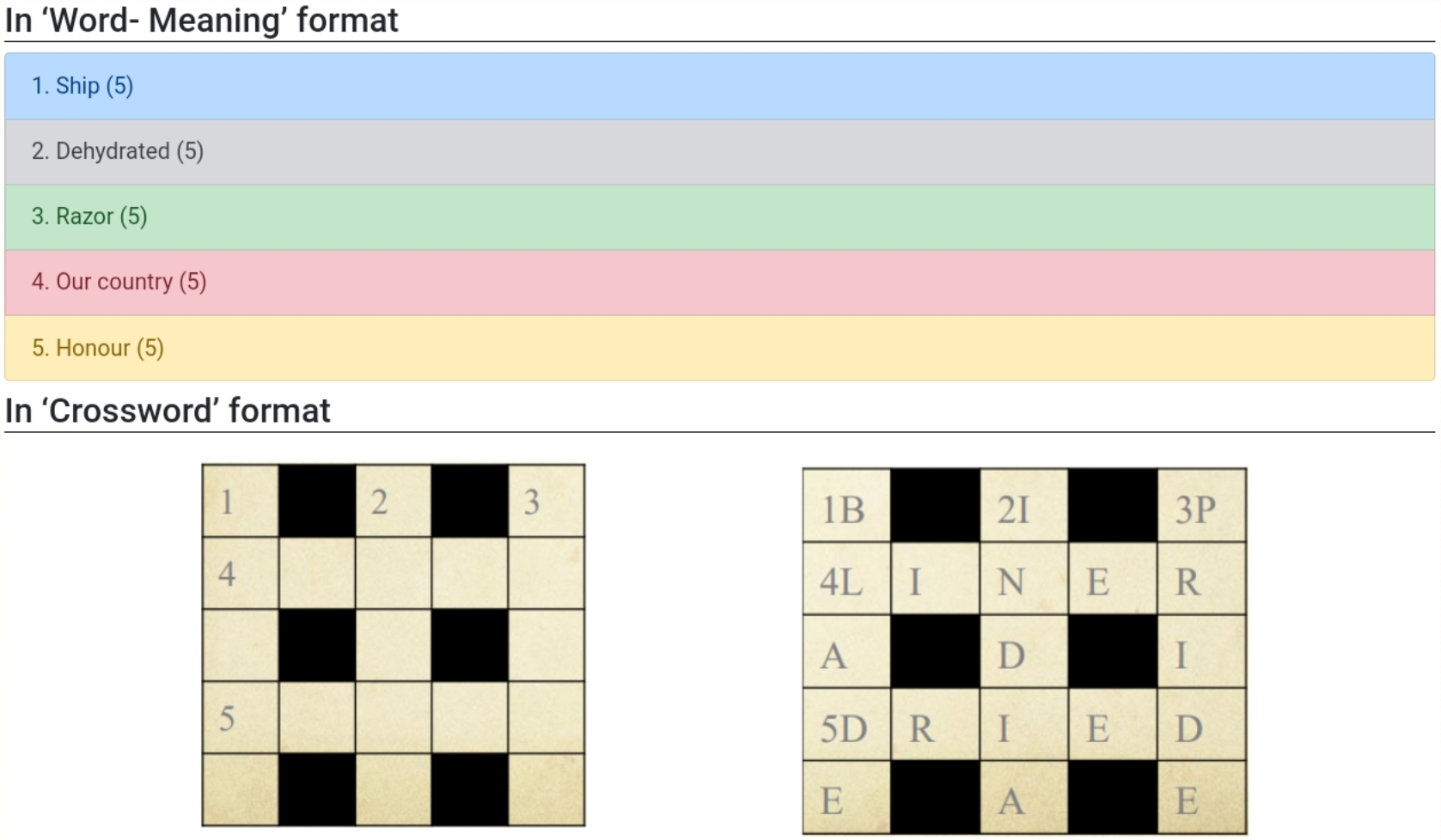 Bseb Cryptic Crossword Contest Syllabus 2021 Bihar Crossword Question Quiz
