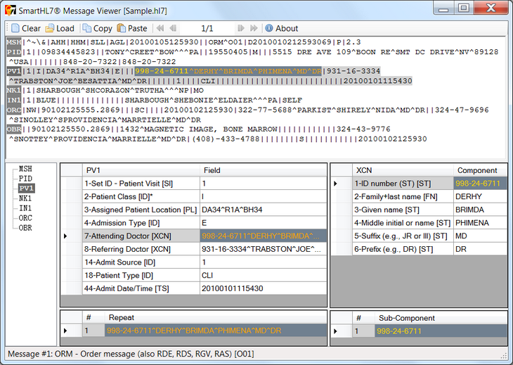 Message Viewer SmartHL7