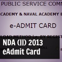 NDA and NA Examination (II) 2013 eAdmit Card