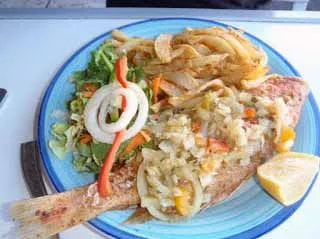 Ivorian fish dinner