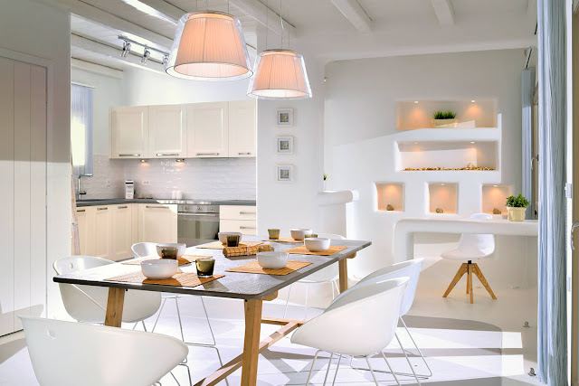 Casa minimalista mas super confortável Mykonos. Achados de Decoração
