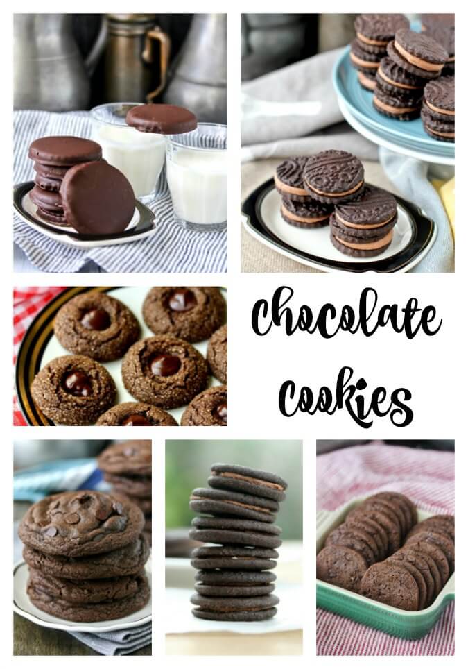 Chocolate cookie collage