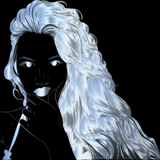 black and white cool girl pfp